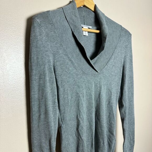 CLEARANCE! Gray WHBM Foldover Cowl Neck Sweater Size XS EUC - Picture 3 of 5
